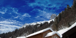 A Swiss Chalet in snowcovered Braunwald