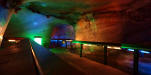 Colored Ice Grotto on Mount Titlis, Switzerland