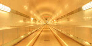 Tunnel under the River Elbe (Elbtunnel), Hamburg, Germany