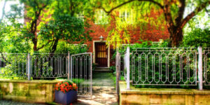 Tilt-and-shift picture of th rectory of the church St. Michaelis, Hamburg