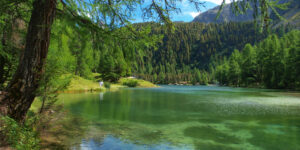 Laj da Palpuogna in Switzerland, lake in Grisons (Graubünden)